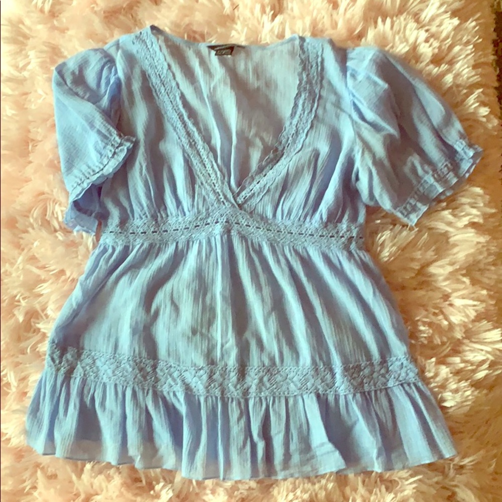 Baby blue blouse